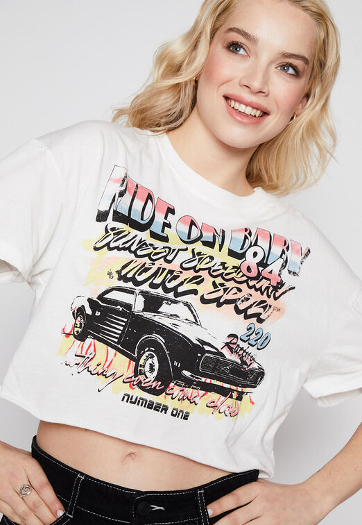 Polera Auto Crop Crudo Family Shop