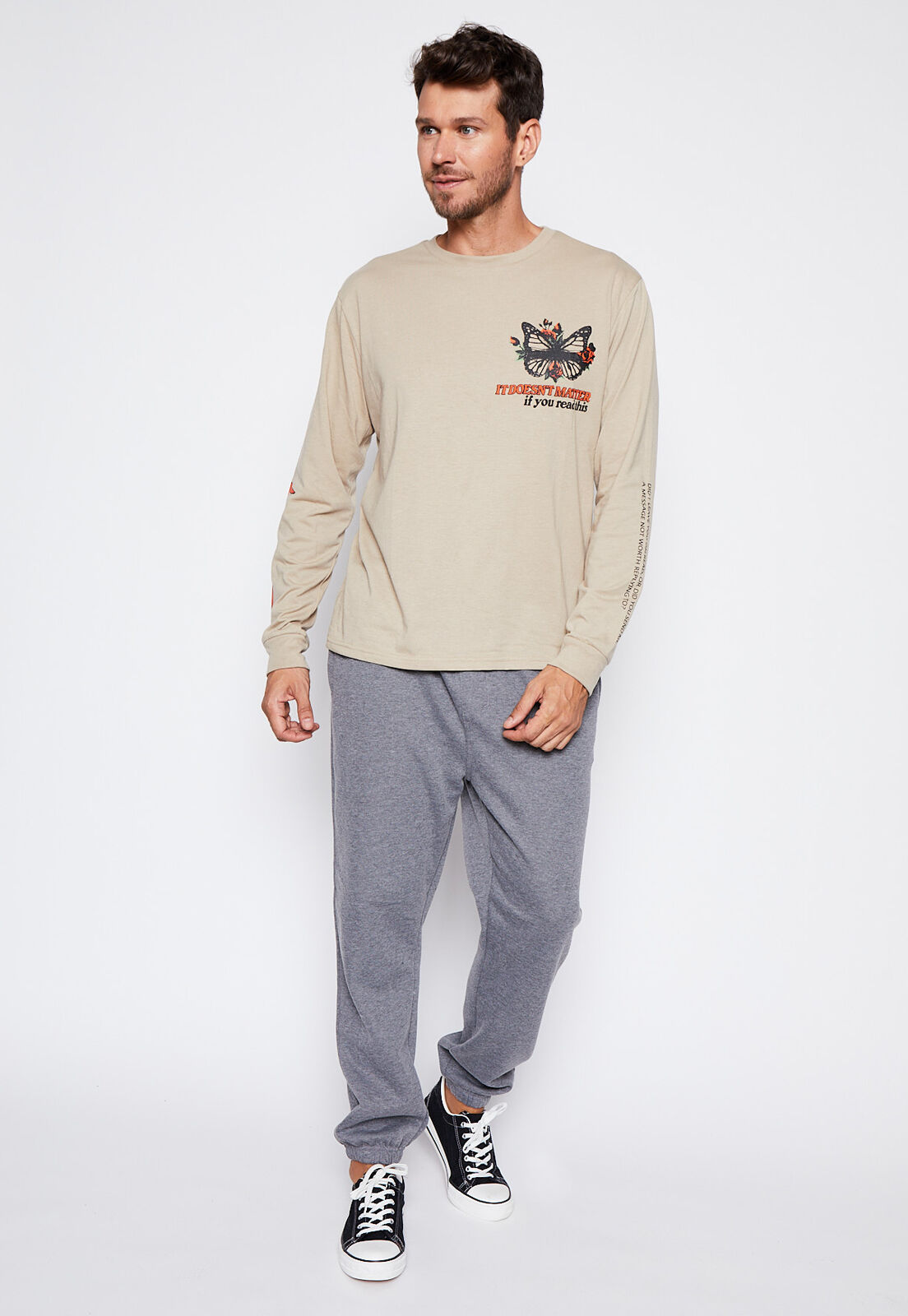 Buzo top gris liso
