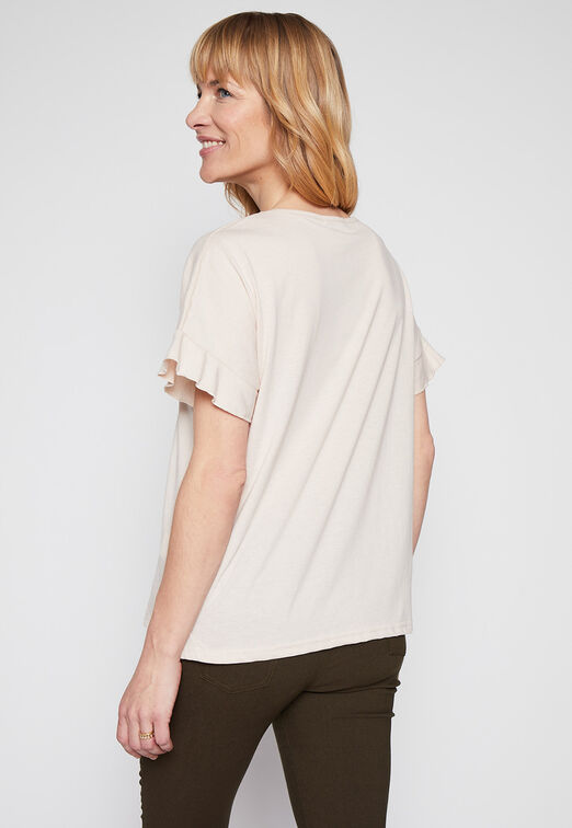 Polera Art Hojas Beige Family Shop