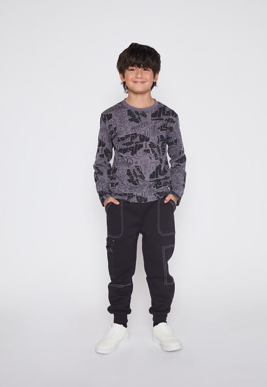 Polera Nino Gris Moda Family Shop