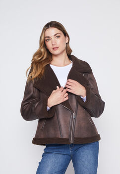 Chaqueta Mujer Cafe Aviadora Family Shop
