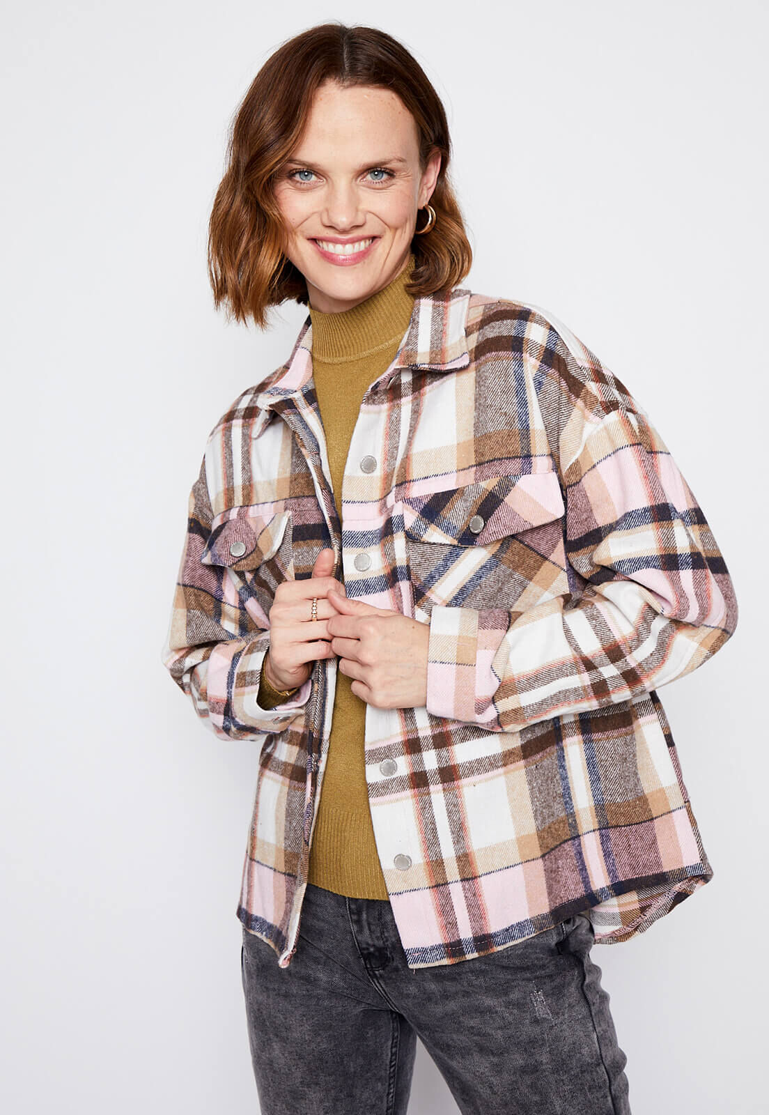 Chaqueta sobrecamisa mujer store