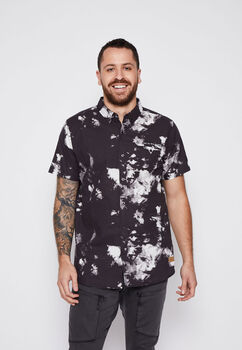 Camisa Manga Corta Manchas Negro Family Shop