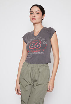 Polera Mujer Gris California Family Shop