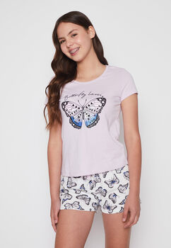 Lola  Pijama Corto  Morado   Family Shop