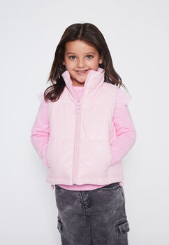 Parka Nina Rosado Sin Mangas  Family Shop