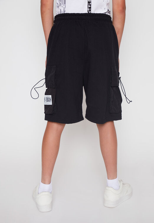 Bermuda Lolo Negro Cargo Bolsillo Family Shop