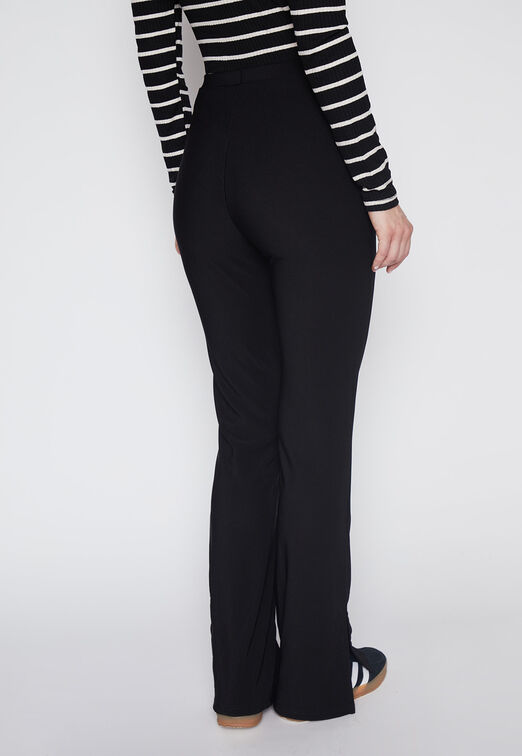 Calza Mujer Negro Flare  Abertura Family Shop