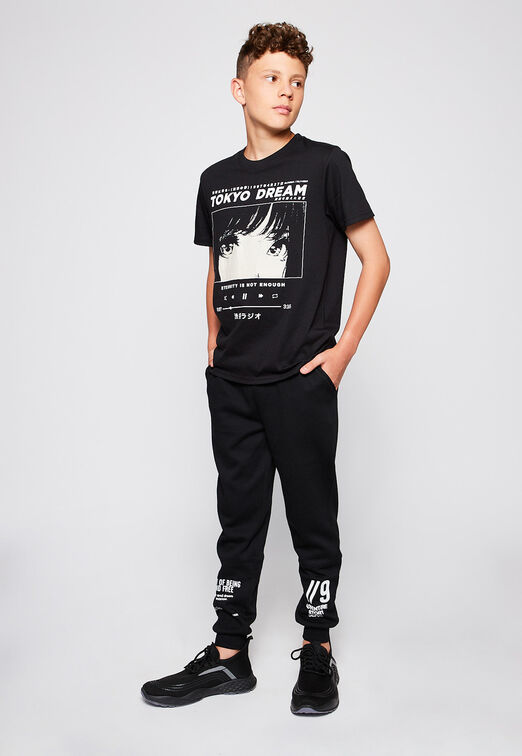 Pantalon de Buzo Print Numero Negro Family Shop