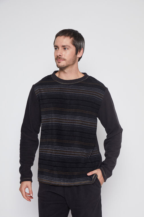 Pijama Hombre Negro Liso Family Shop