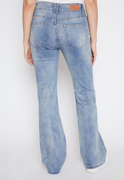 Jeans Mujer Celeste Flare Family Shop