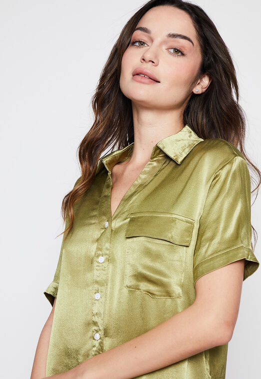 Blusa Mujer Verde Satin Family Shop