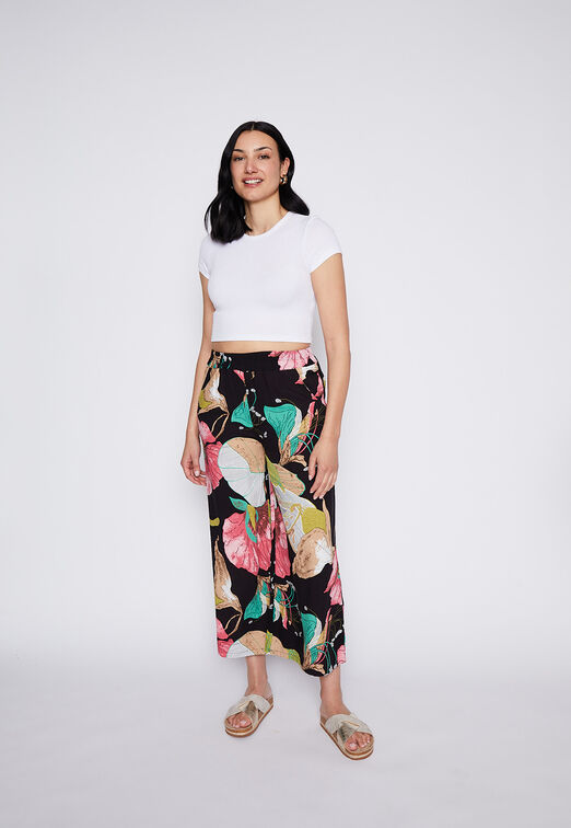 Pantalon Palazzo Rosado Negro Family Shop