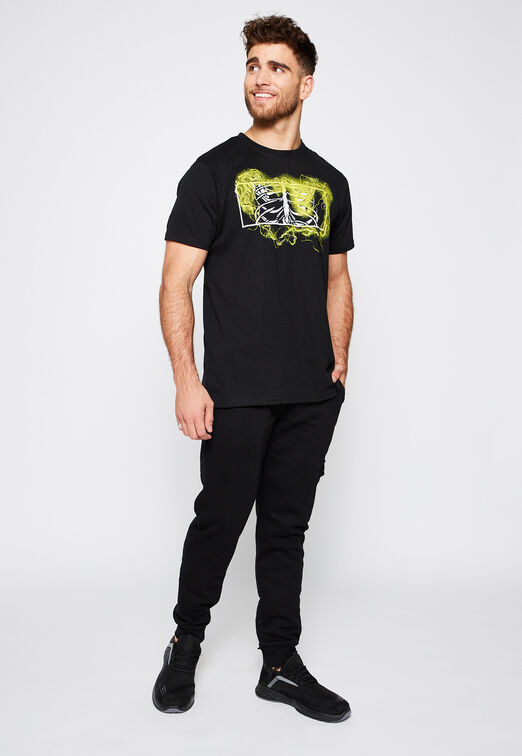 Polera Esqueleto Fluor Negro Family Shop