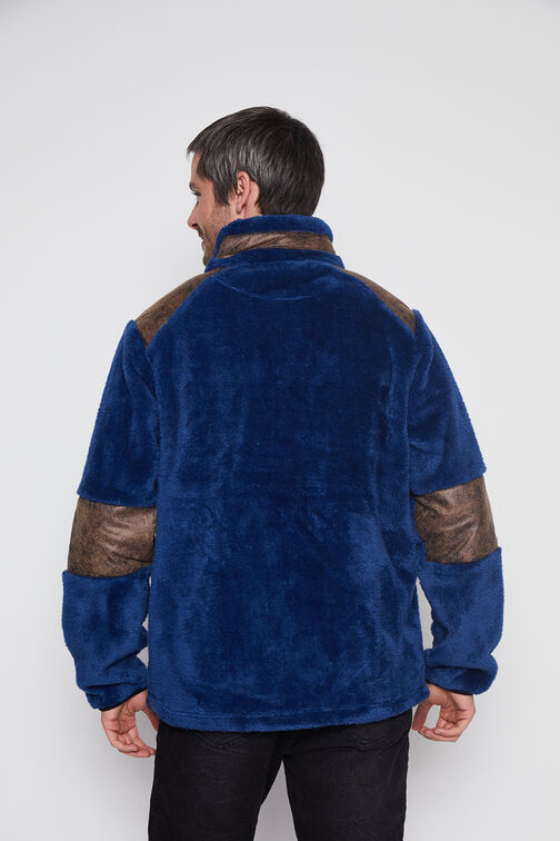 Chaqueta Hombre Azul Peluda Family Shop