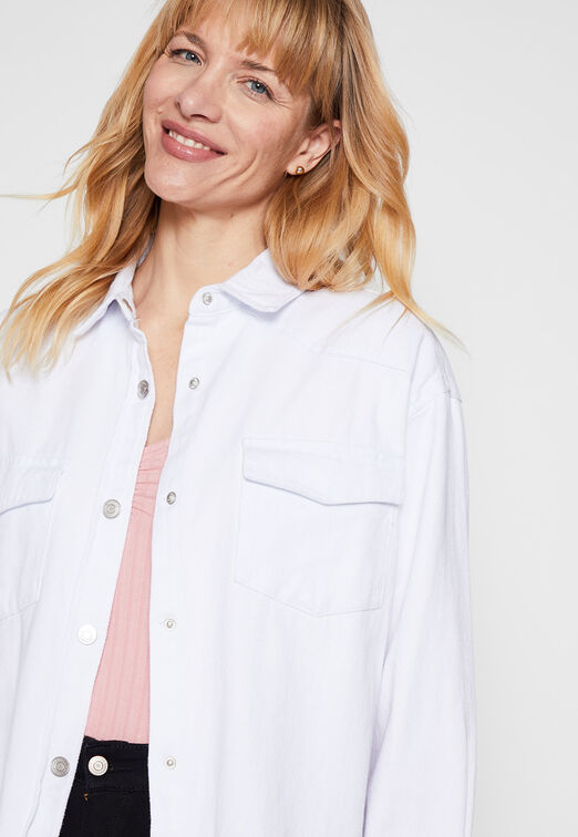 Chaqueta Manga Larga Orversize Blanco Family Shop
