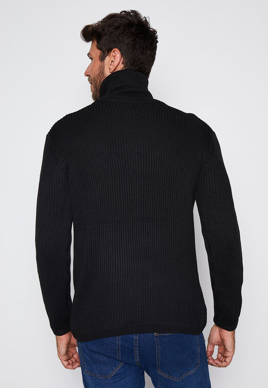 Sweater Cierre Negro Family Shop