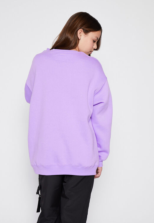Poleron Sin Manga Oversize Graffiti Morado Family Shop