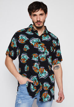 Camisa Manga Corta Guay Negro Family Shop