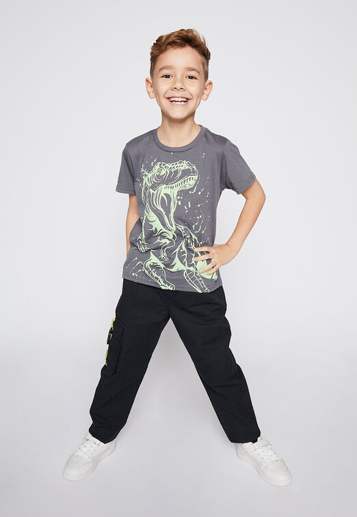 Polera Dino Gris Family Shop