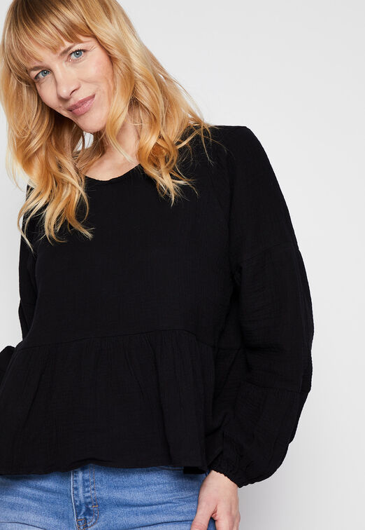 Blusa Manga Larga Folk Negro Family Shop