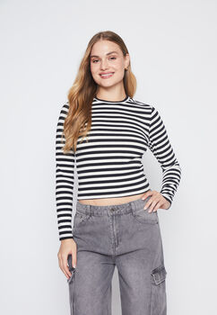 Polera Mujer Crudo Rayada Family Shop
