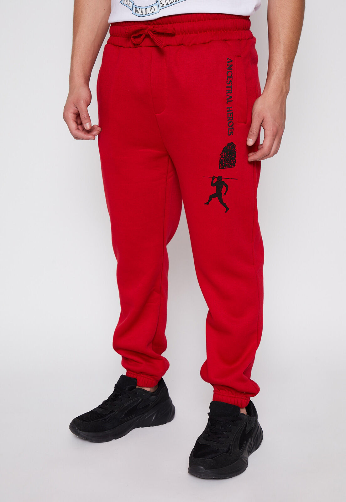 Pantalon Buzo Liso Print Rojo Family Shop
