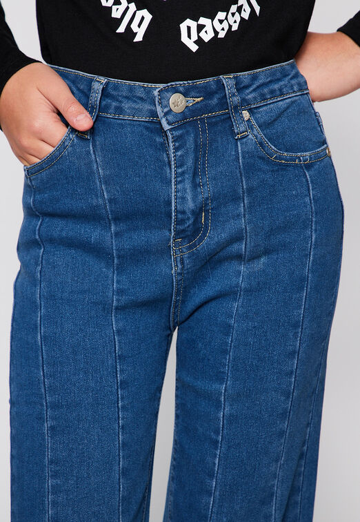 Jeans Wide leg Basta Desarmada Azul Family Shop