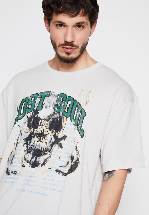 Polera Manga Cotton Gris Family Shop