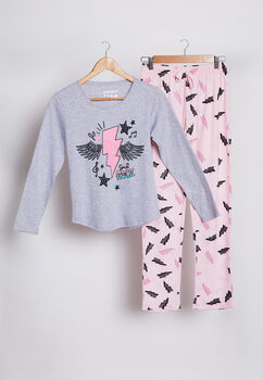 Pijama Lola Gris Jersey Family Shop