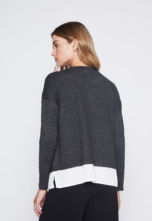 Sweater Mujer Negro Melange Family Shop