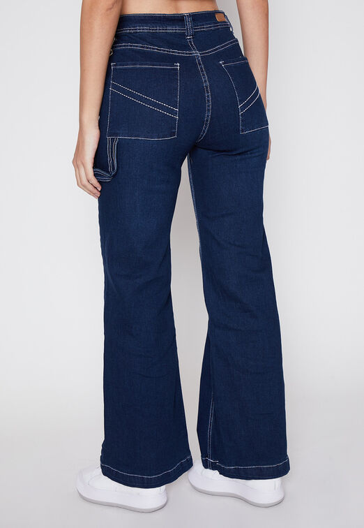 Jeans Mujer Azul Wideleg Carpintero Family Shop