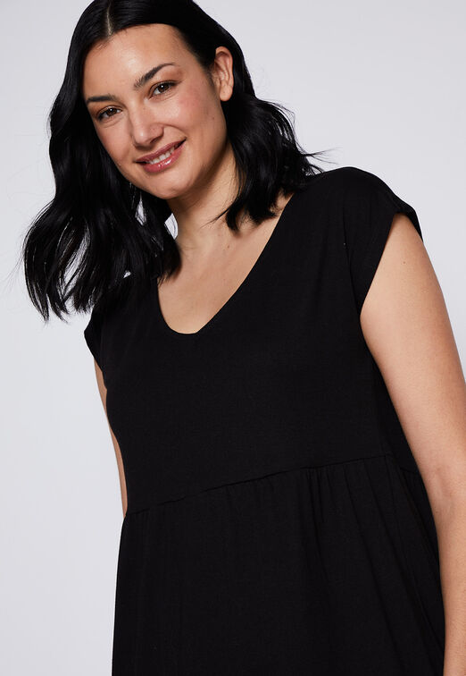 Vestido Corta Torta Ajustado Negro Family Shop