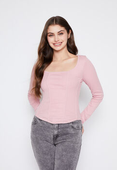 Polera Mujer Rosado Corset Family Shop