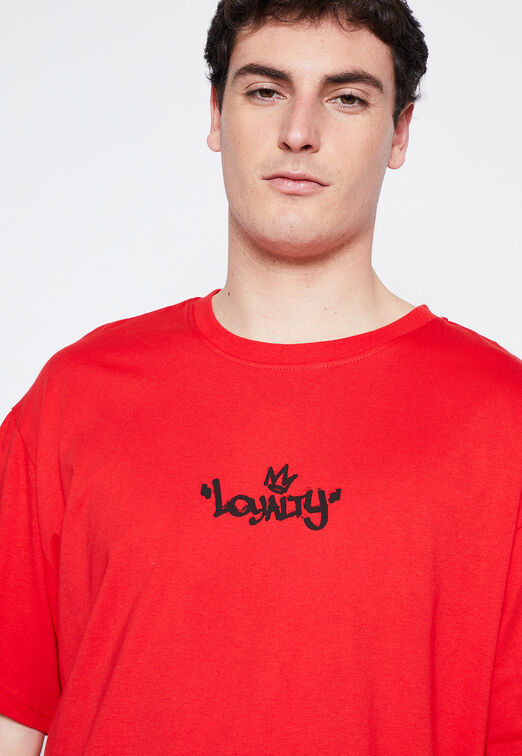 Polera Hombre Rojo Graffiti Family Shop