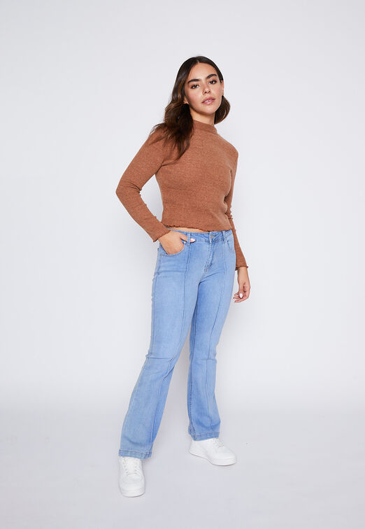 Sweater Mujer Caramelo Cuello Alto Soft Family Shop