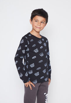 Polera Nino Negro Colores Family Shop