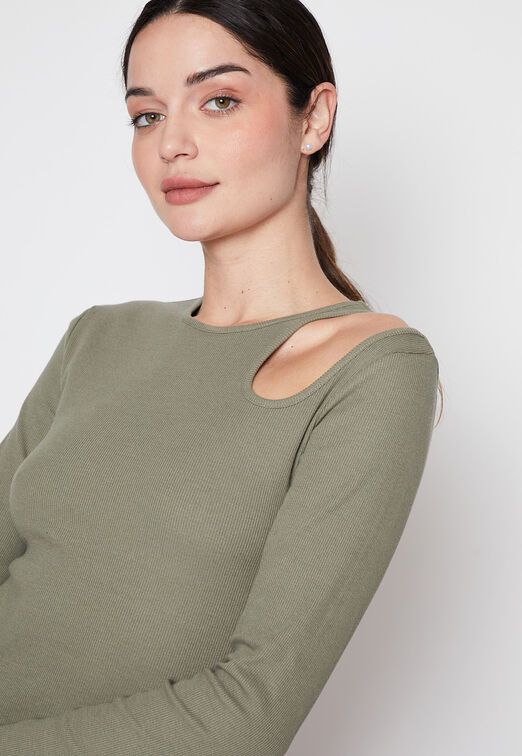 Polera Mujer Verde Cut Out Family Shop