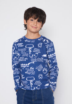 Polera Nino Azul Moda Family Shop
