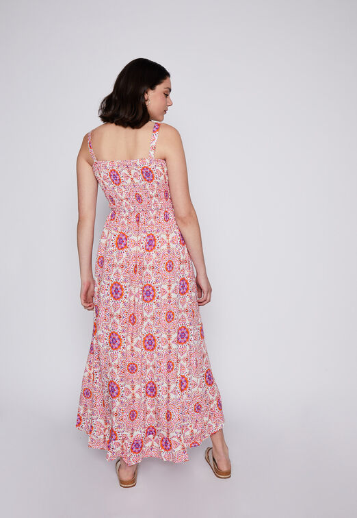 Vestido Panal Vuelo Ajustado Rosado Family Shop