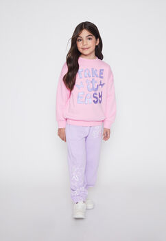 Pantalon De Buzo Nina Lila Graffiti Family Shop