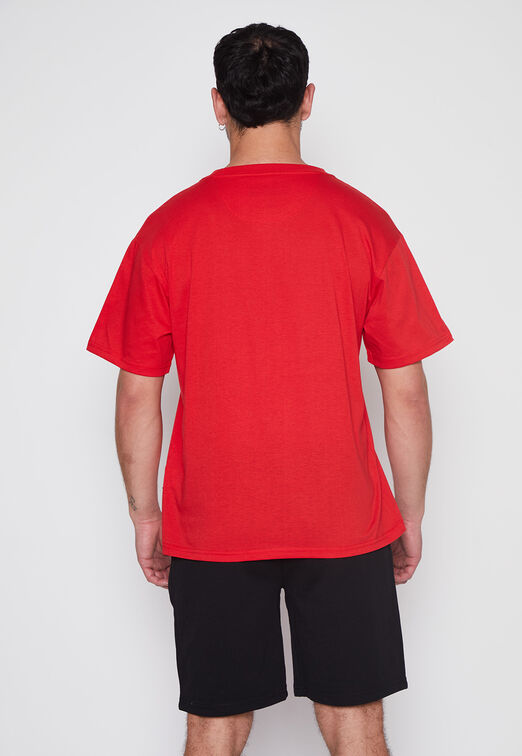 Polera Hombre Rojo Basic Color Family Shop