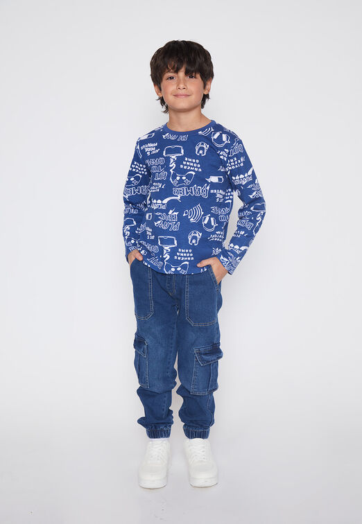 Polera Nino Azul Moda Family Shop