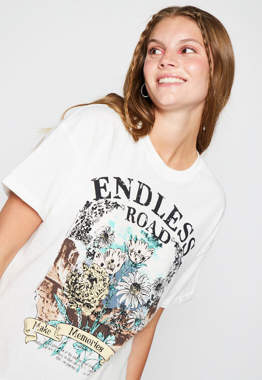 Polera Blooming Oversize  Crudo Family Shop