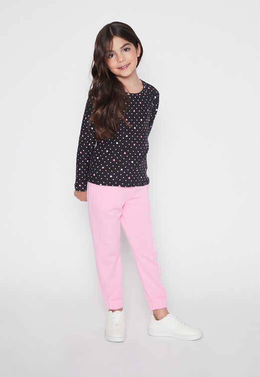 Camiseta Nina Negro Termica Family Shop