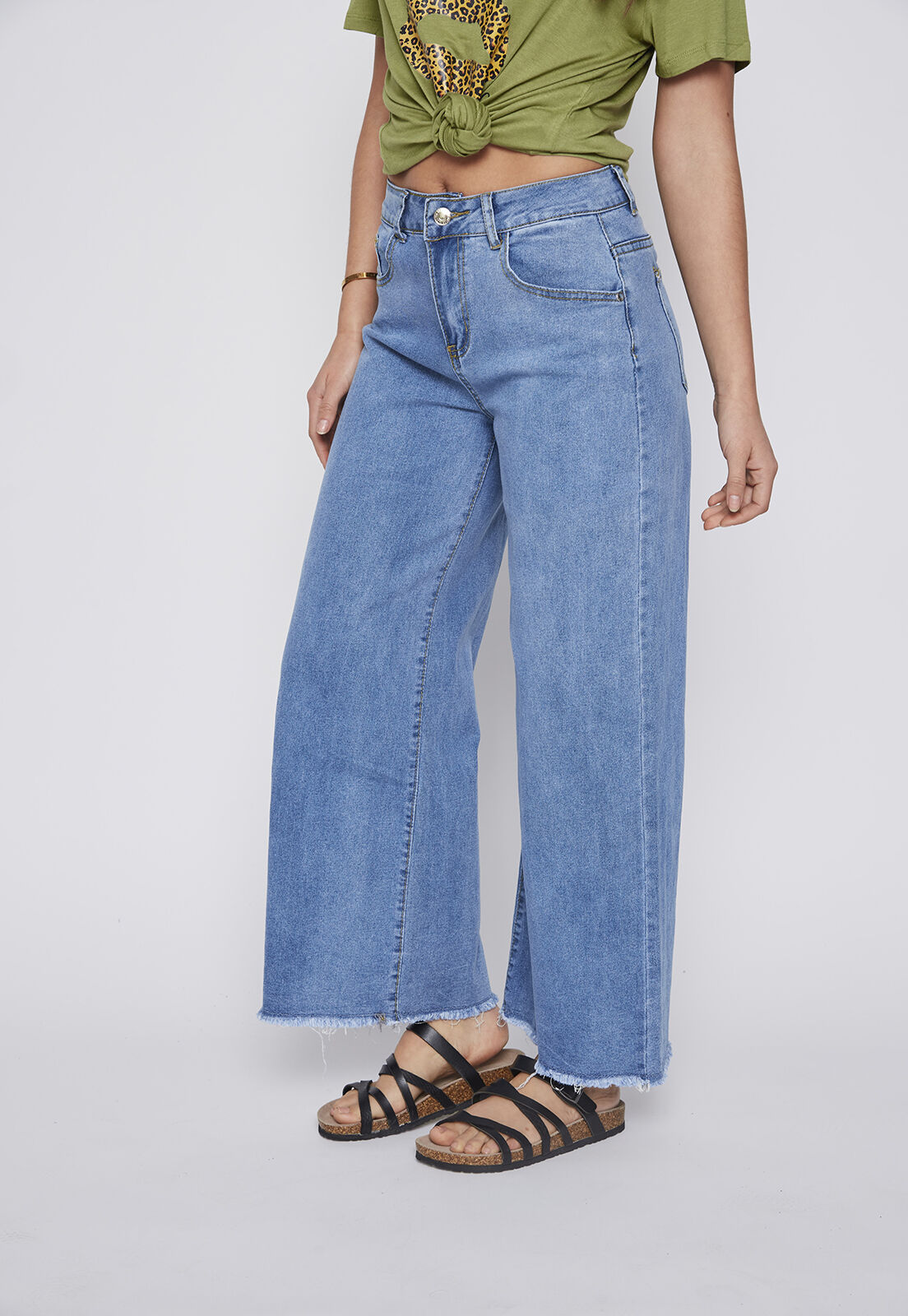 JEANS MUJER CULOTTE LIGHT BLUE