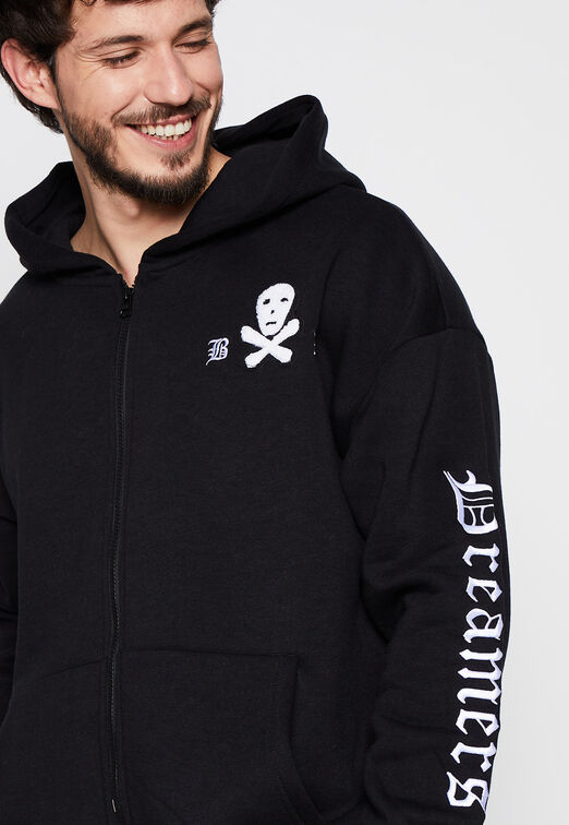 Poleron Calavera Negro Family Shop