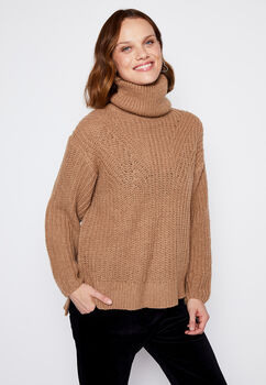 Sweater Cuello Beatle Camel Family Shop