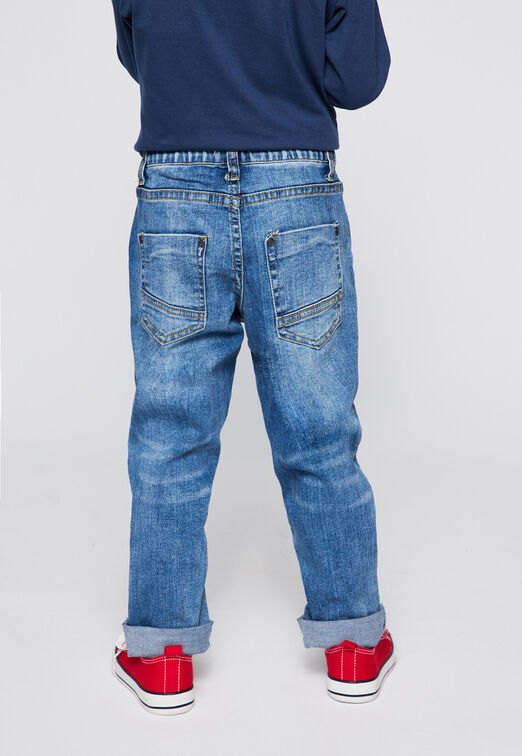Jeans Recto Roll Up Azul Family Shop