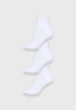 Hombre  Calcetin  Blanco   3 Pares Basico Sport  Family Shop